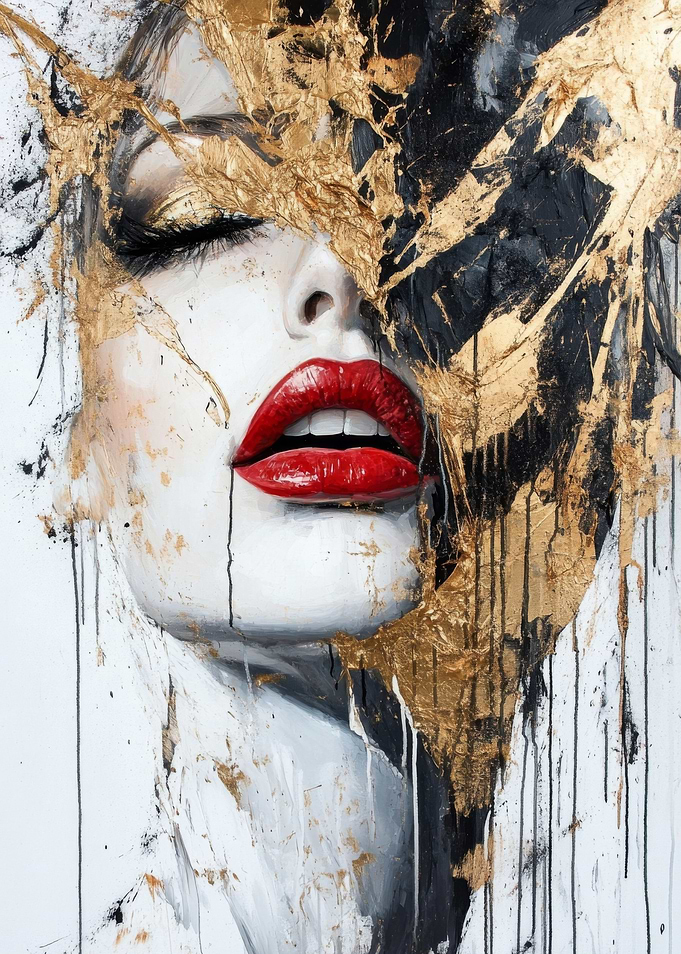 Golden Abstract Portrait