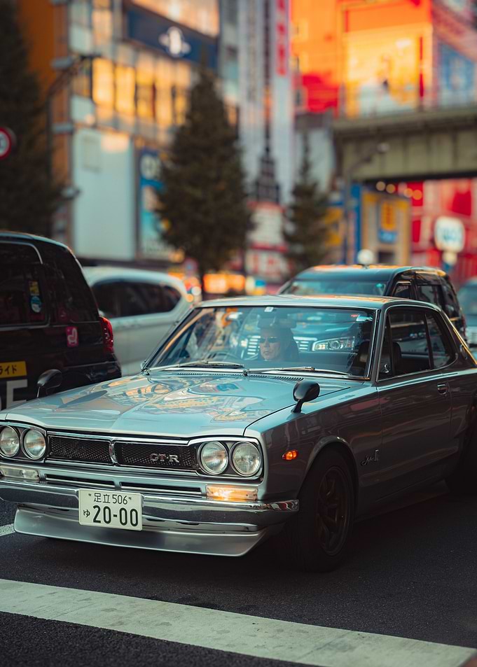 Retired Yakuza in his Nissan Skyline GT-R