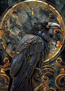 Kintsugi Raven