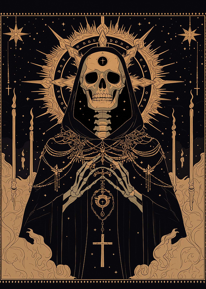 Skeleton in Black Robe