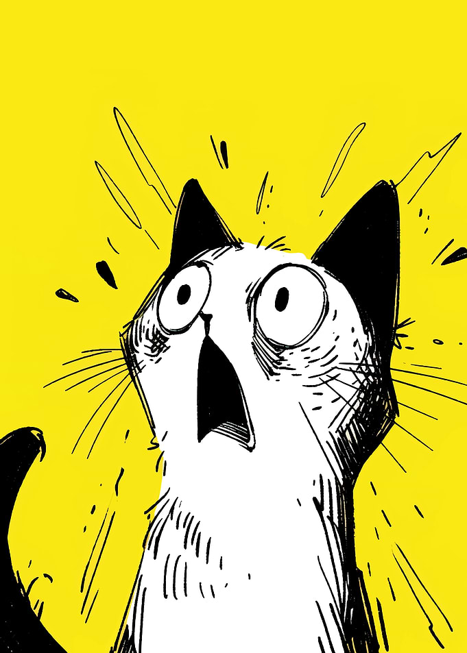 Surprised Cat Illustration