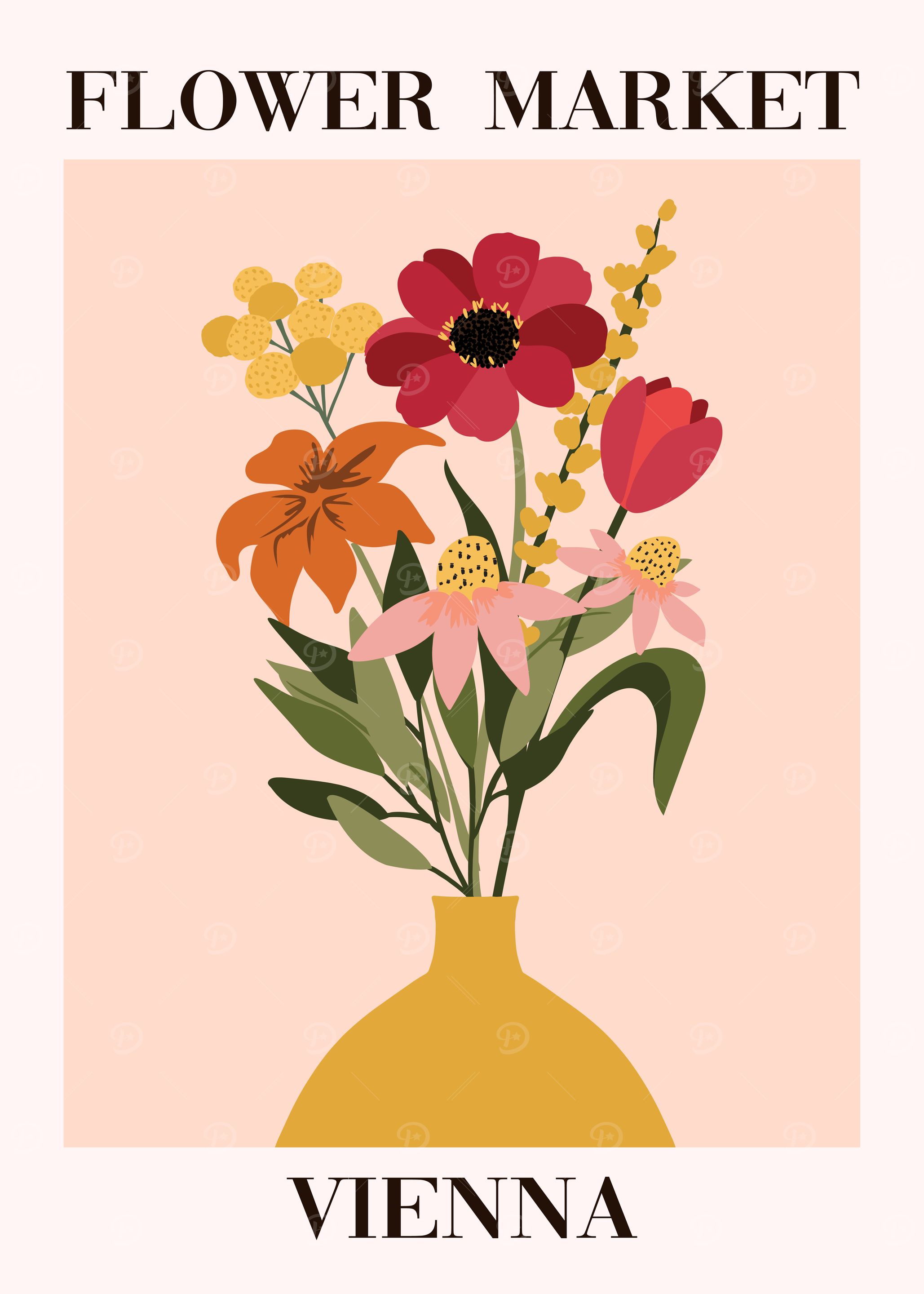 Vienna Flower Market Poster