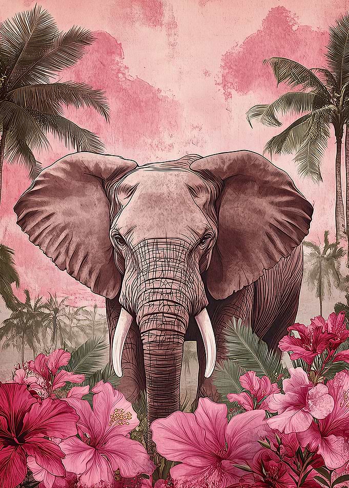 Elephant in Tropical Paradise