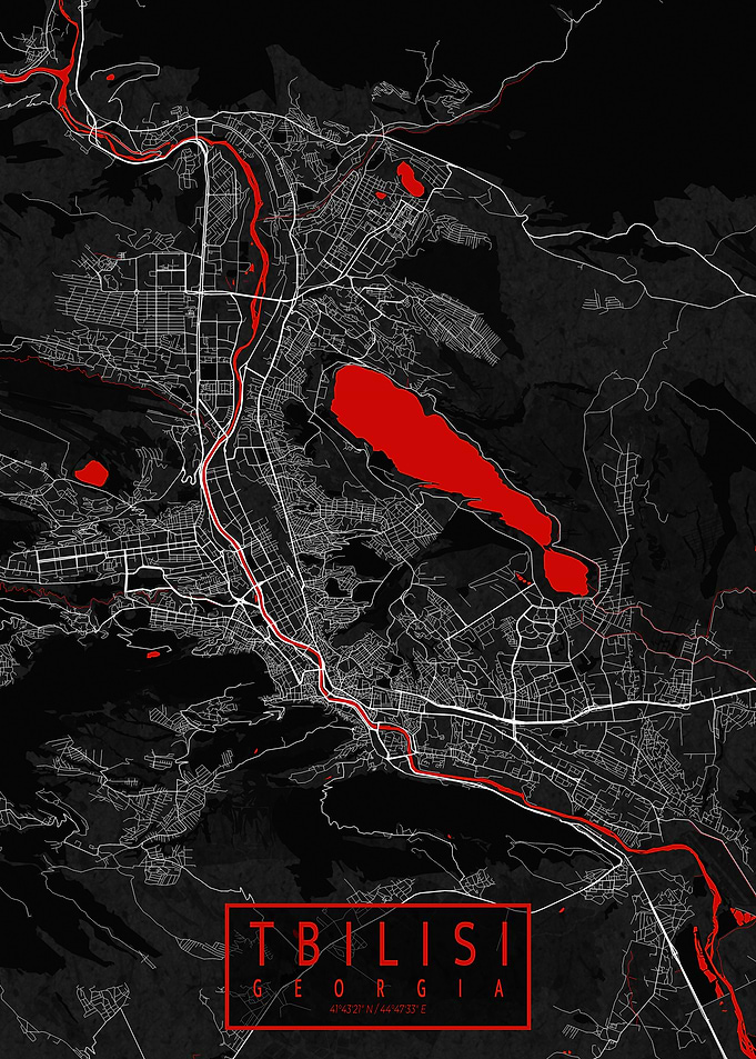 Tbilisi City Map Oriental