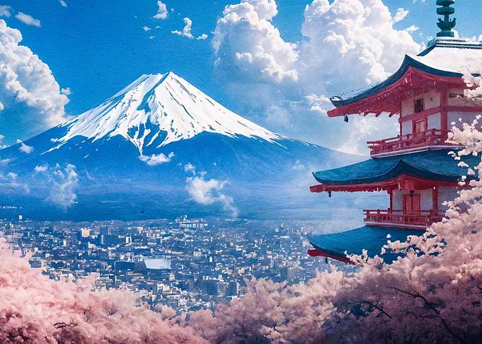 Mount Fuji & Pagoda