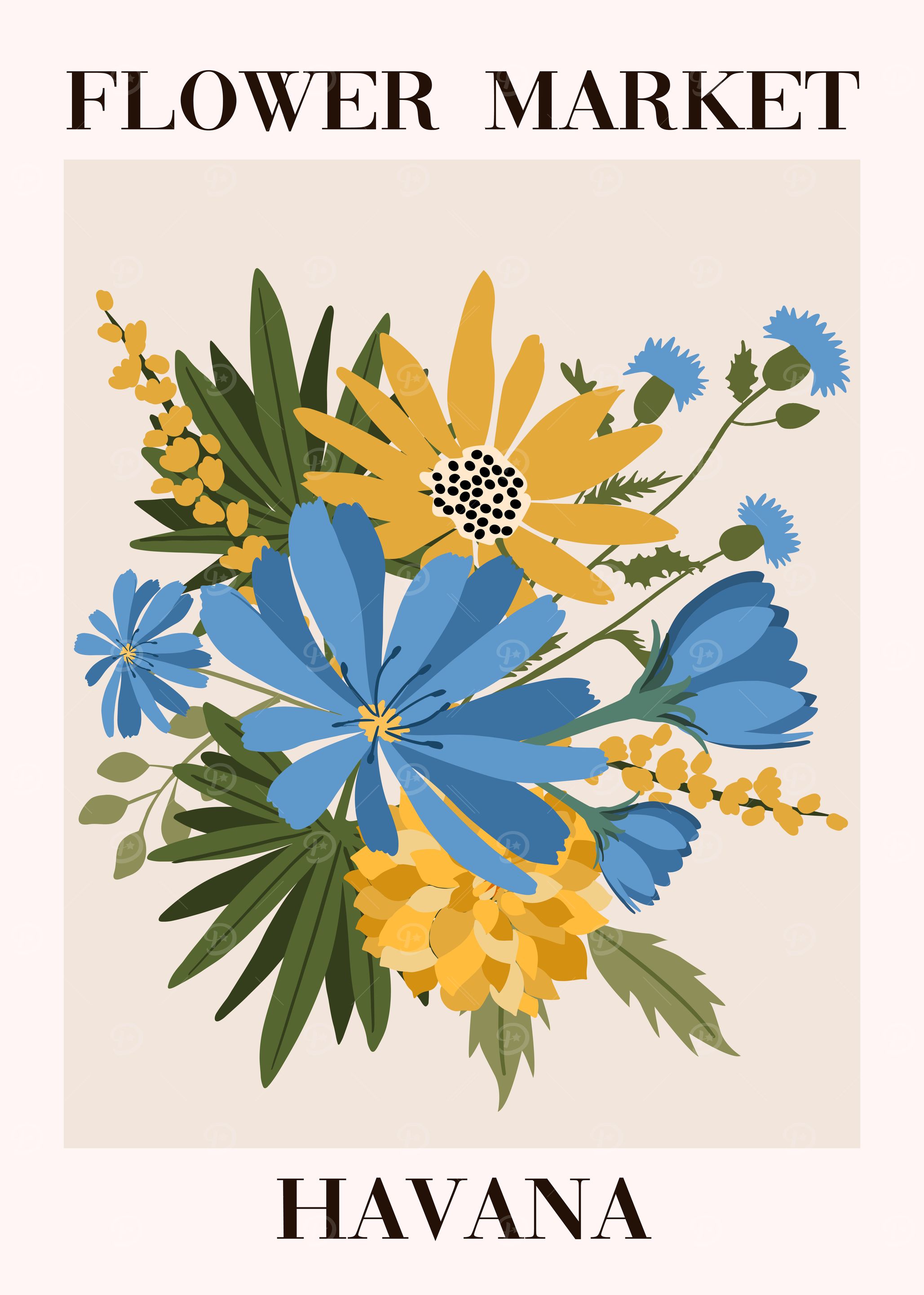 Havana Flower Market Print