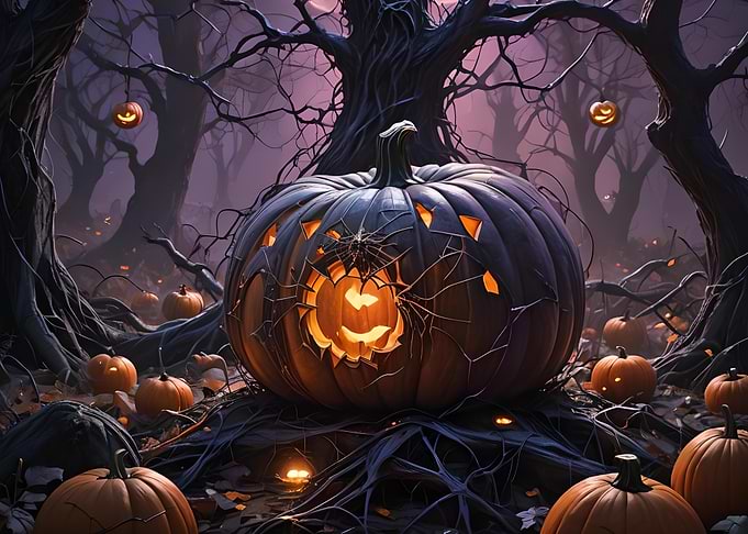 Halloween Jack-o'-Lantern Forest