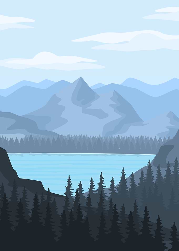 Mountain Lake Landscape