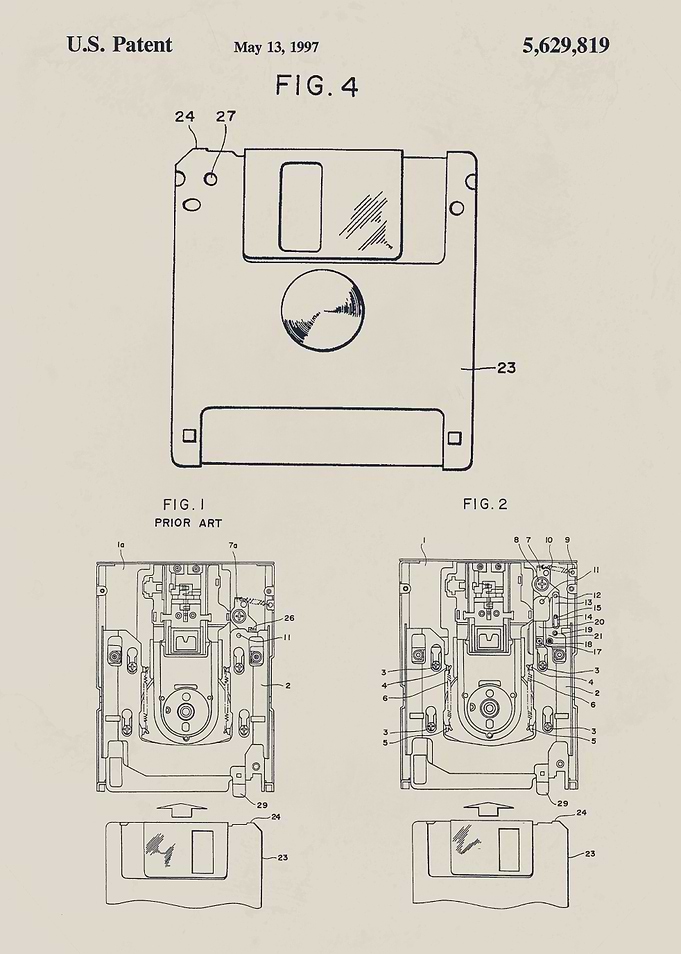 Floppy Disk Patent Diagram