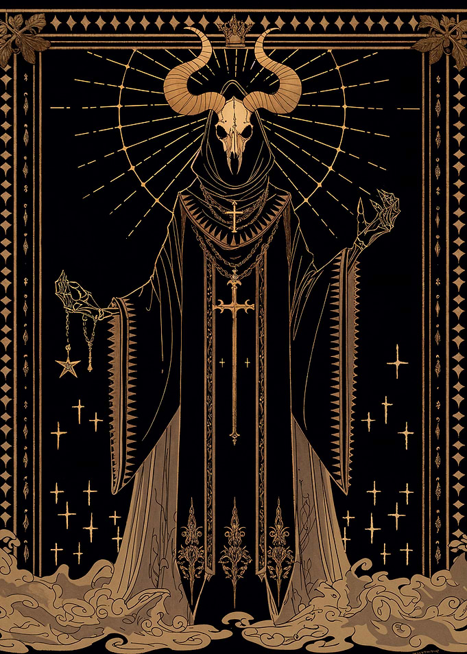 Dark Priest with Skull Mask