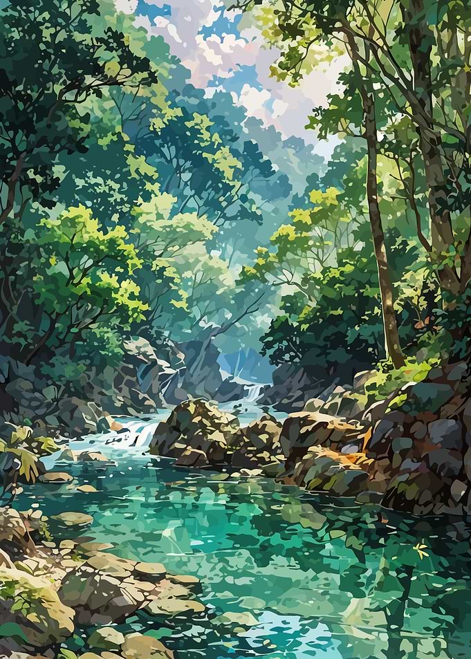 Stream In the hear of the Forest