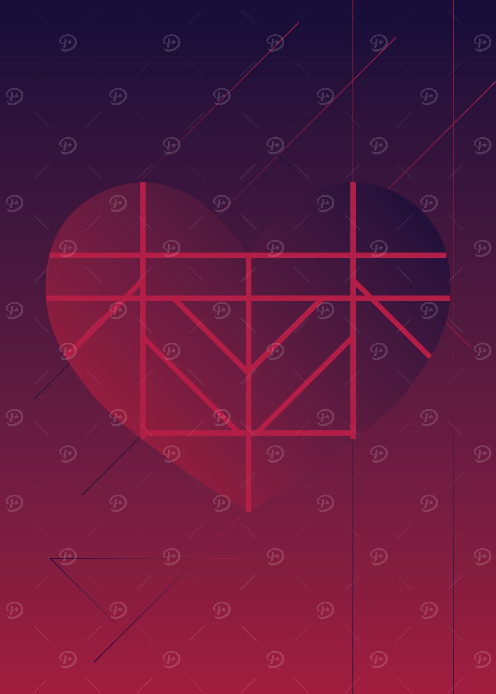 Geometric Heart Design