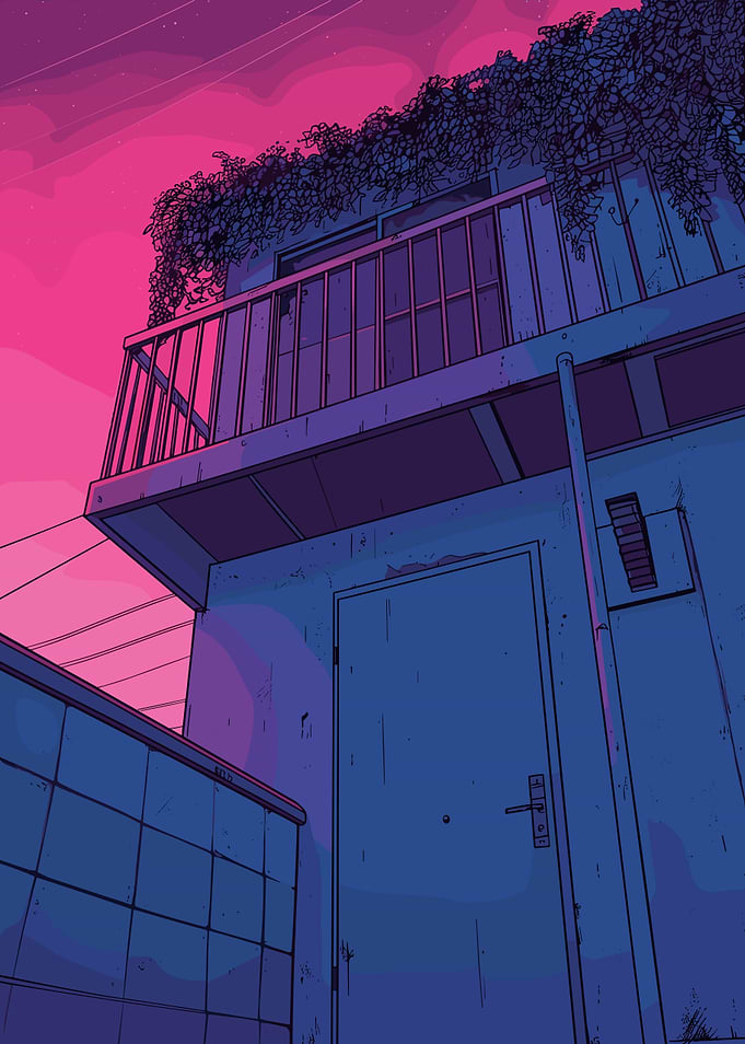 Japanese Building at Dusk