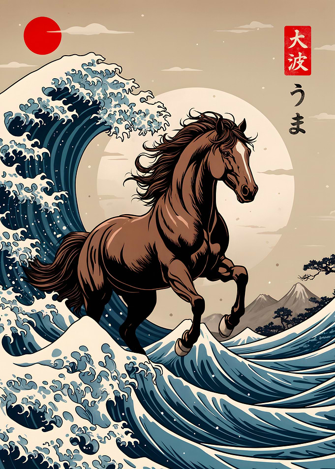 Horse Great Wave
