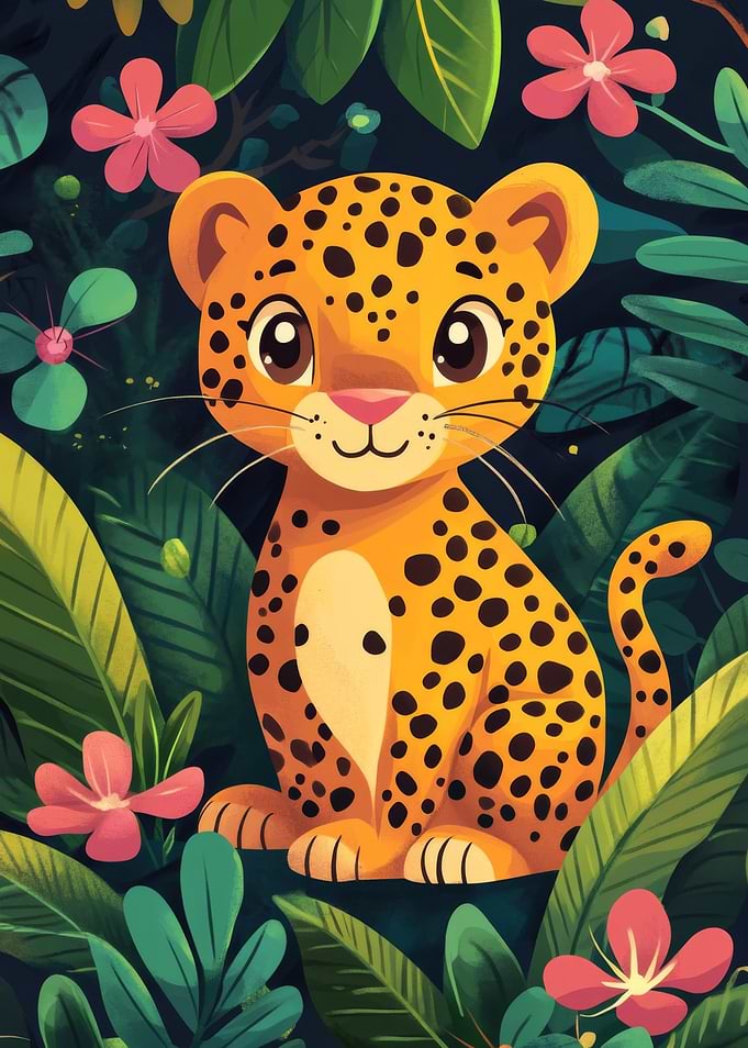 Cute Leopard in Jungle