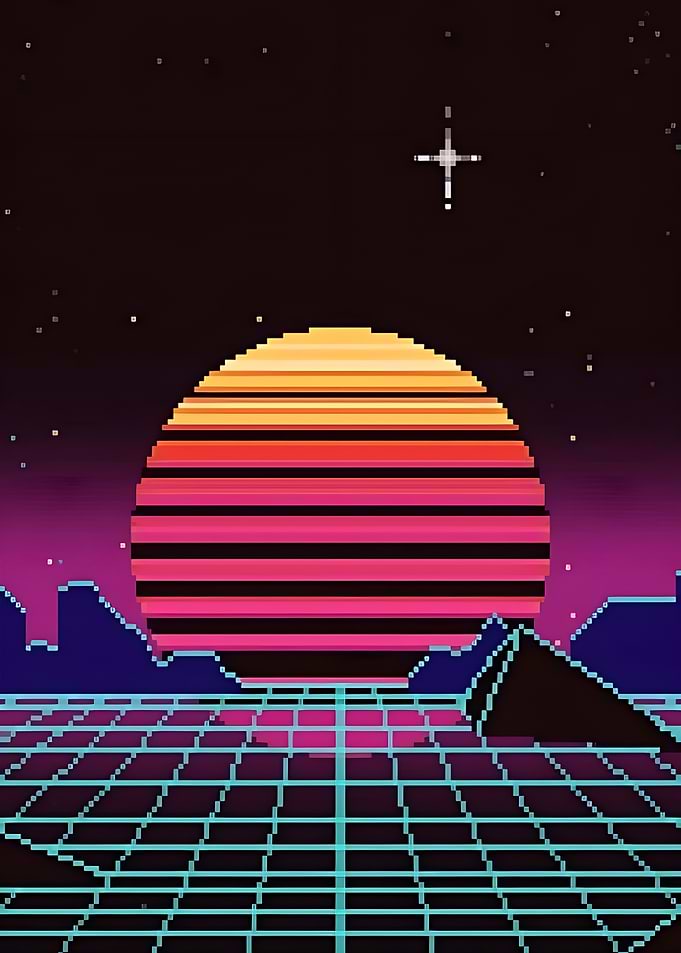 Pixelated sunset