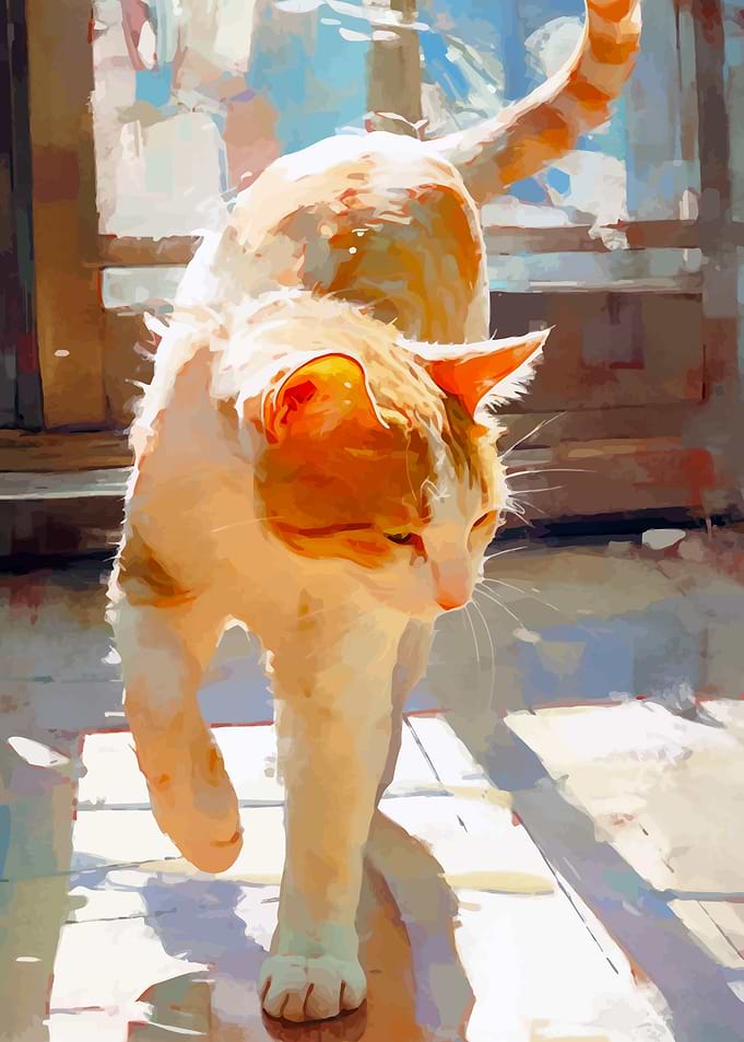 Orange Tabby Cat in Sunlight
