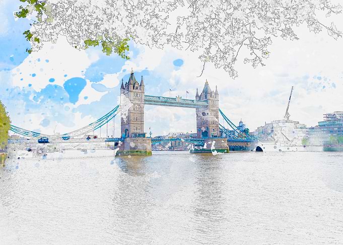 Tower Bridge Watercolor