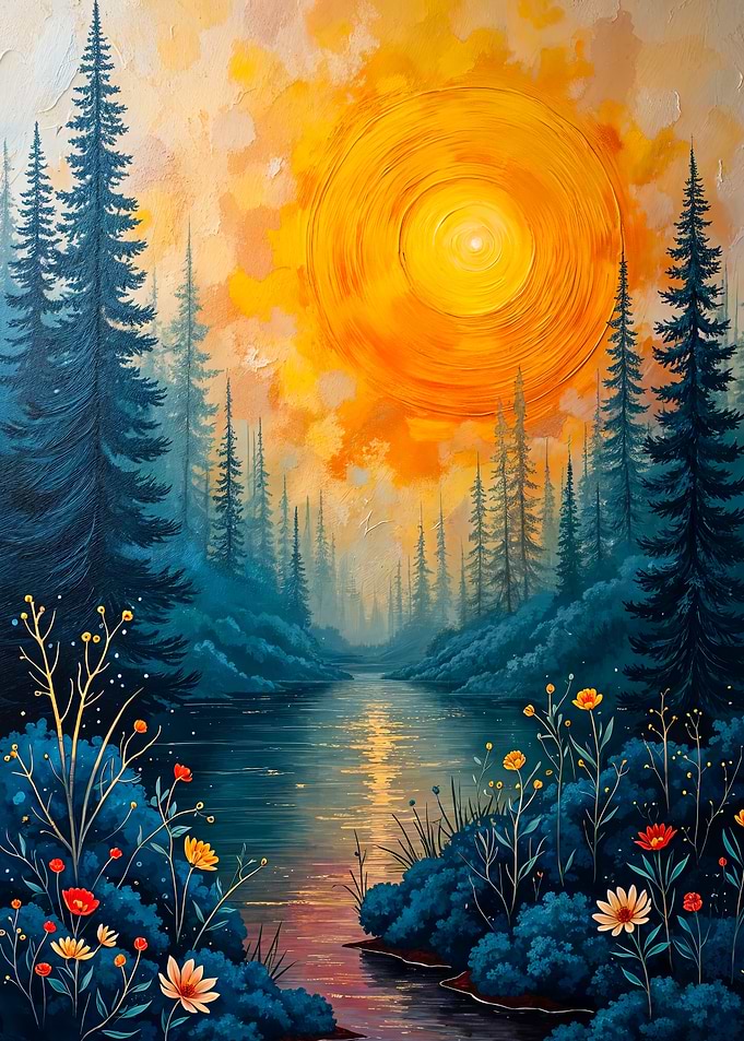 Forest River Sunset Oil Pa