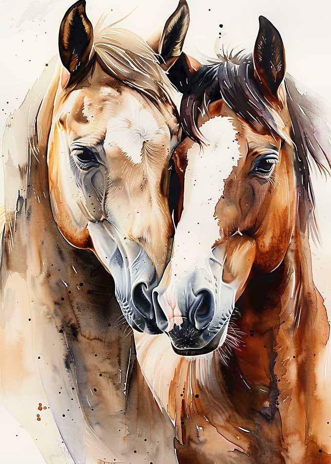 Horse Watercolor Painting