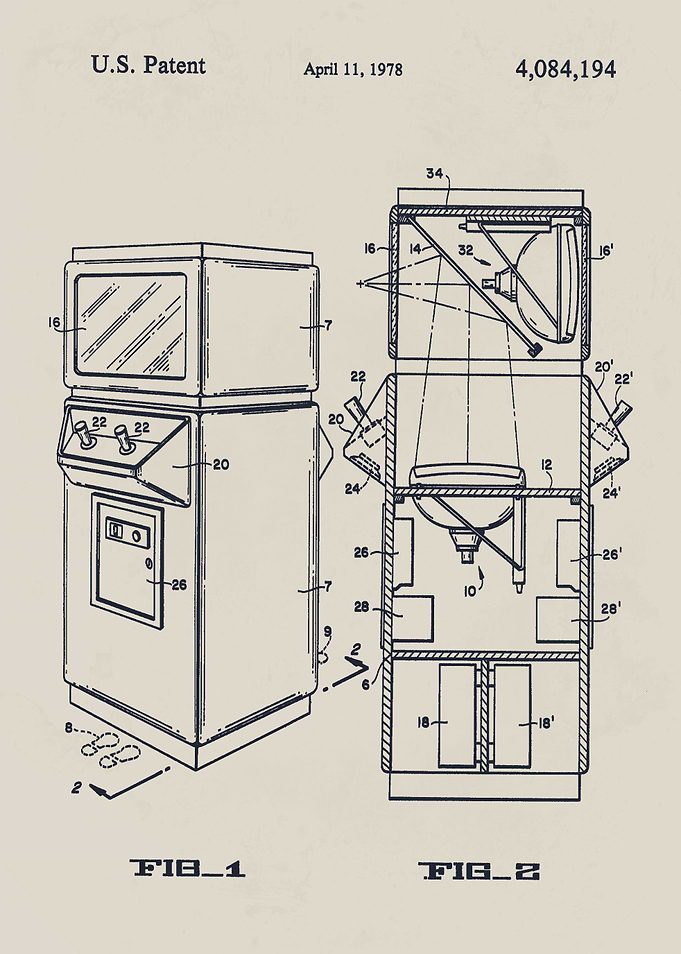 Arcade Game Patent Drawing