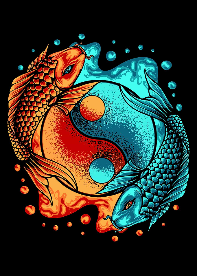 Yin Yang Koi Fish