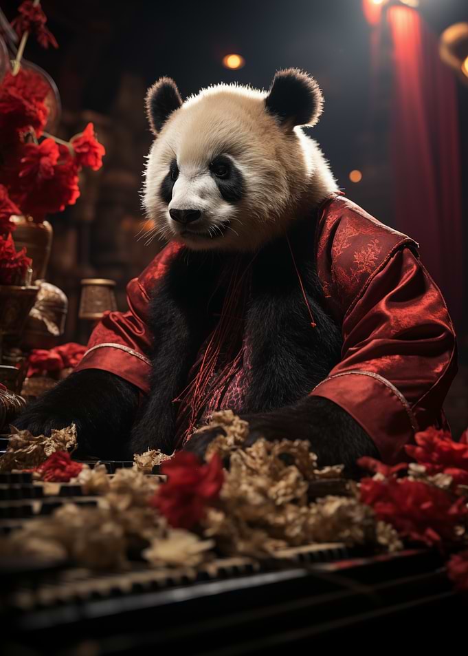 Panda in Red Robe