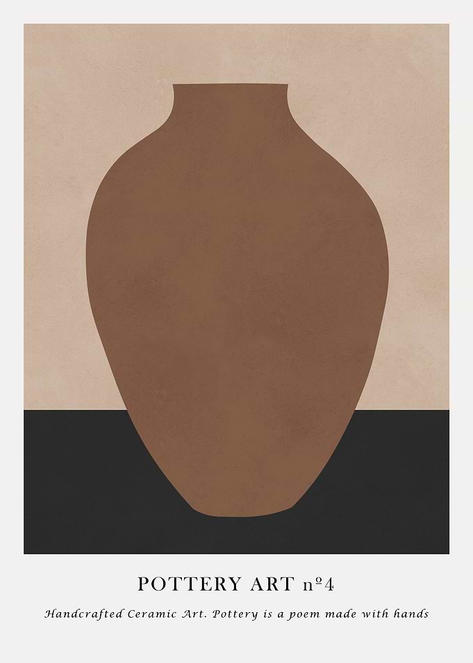 Brown Pottery Vase Art Print