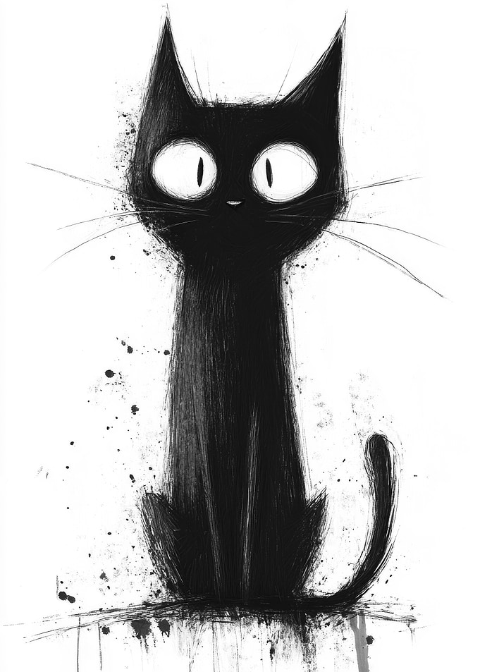 Black Cat Illustration