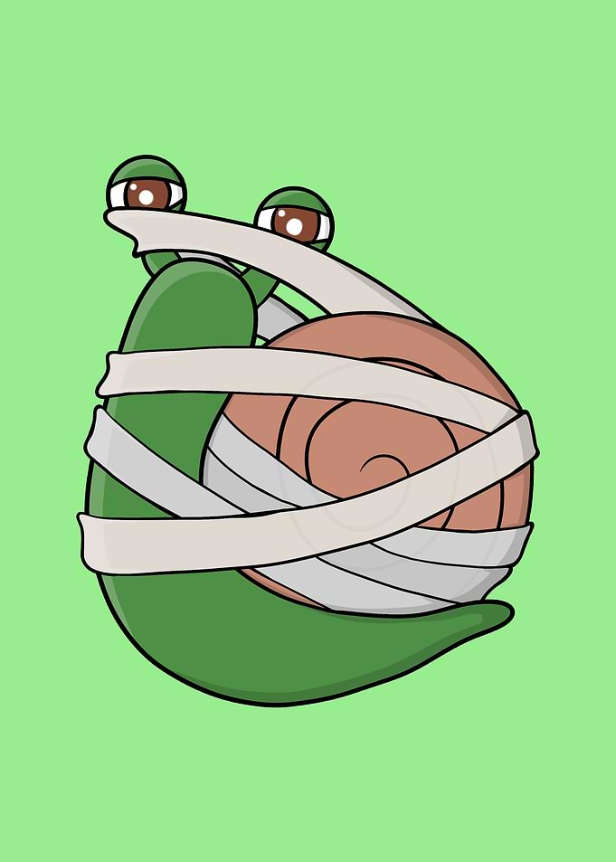 Mummy Snail Cartoon