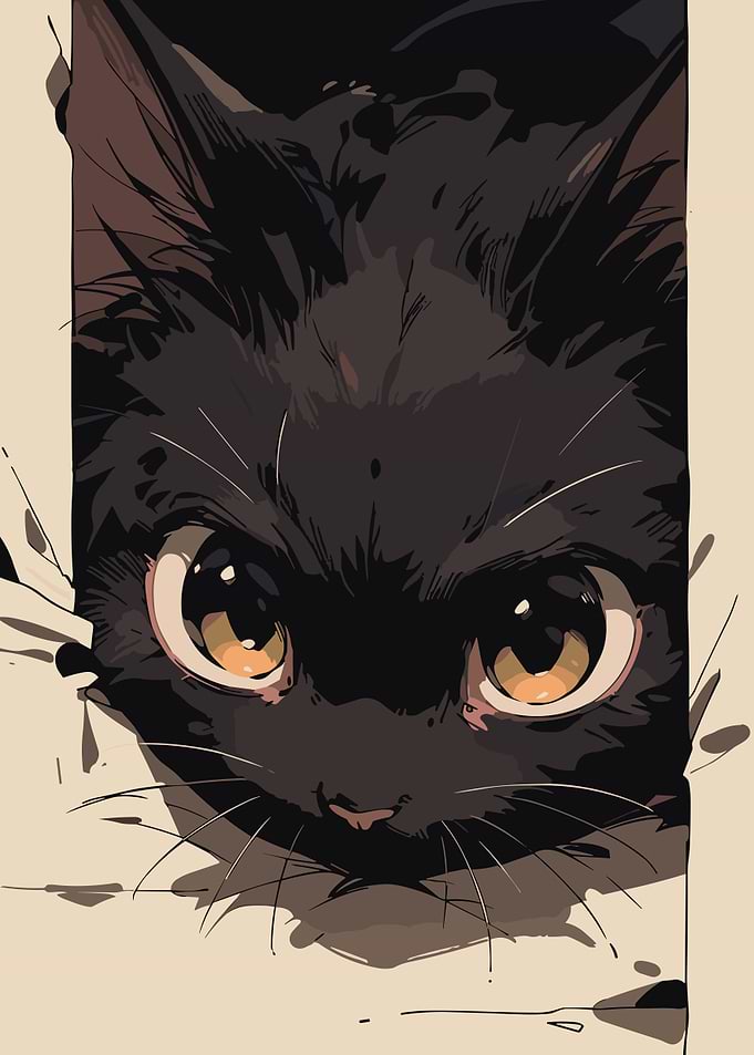 Black Cat Portrait