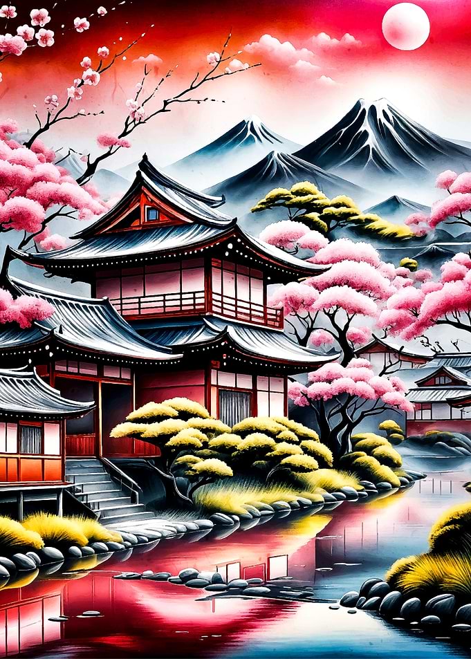 Japanese Temple Landscape