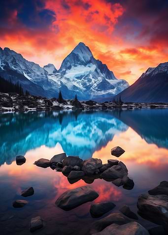 Mountain Lake Sunset