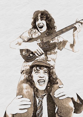 Angus and Malcolm Young
