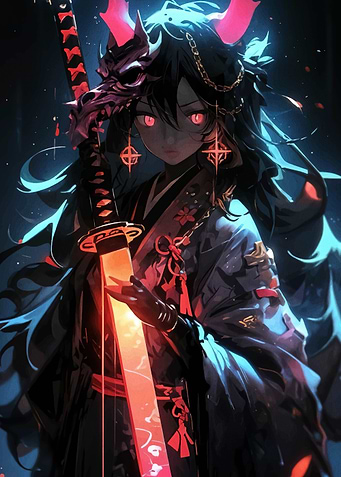 Anime Girl with Katana