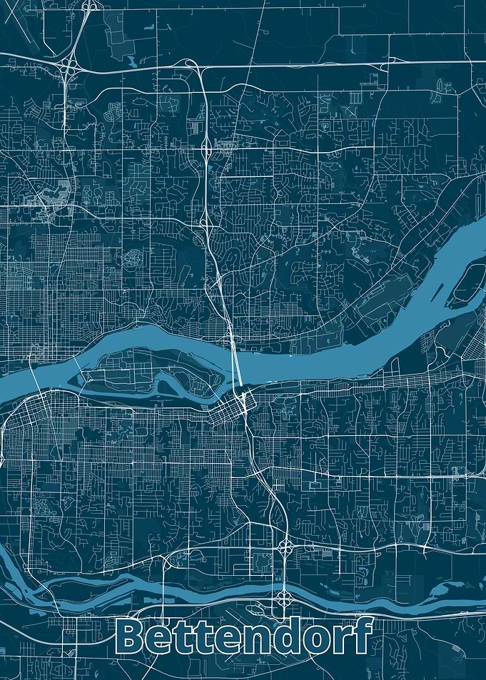 Bettendorf City Map
