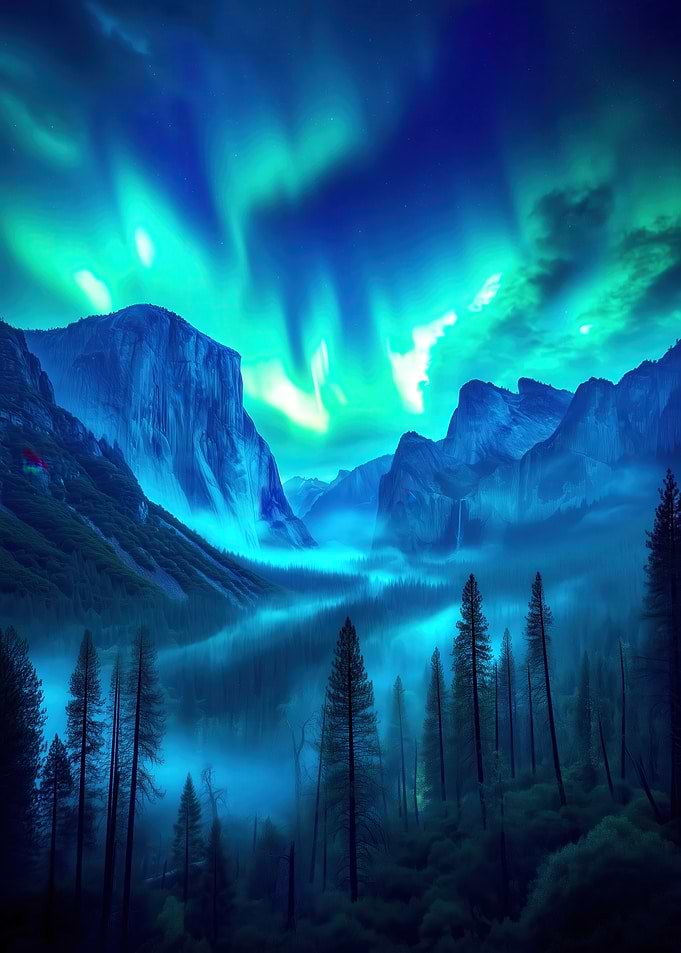 Northern Lights Over Mount