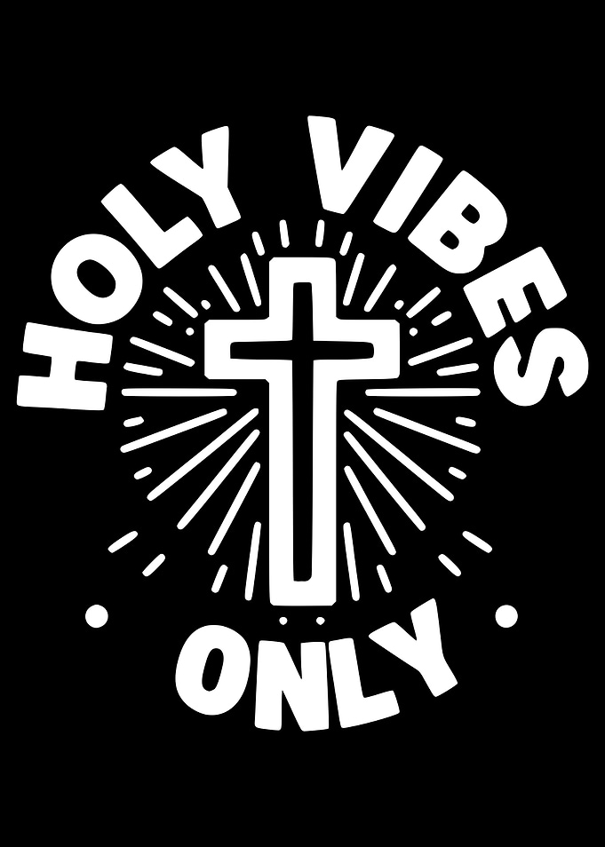 Holy Vibes Only Cross