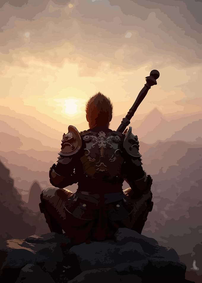 Warrior at Sunset