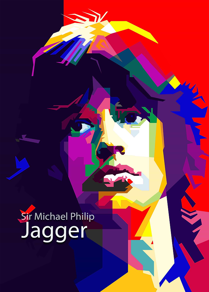 Mick Jagger Pop Art Portrait