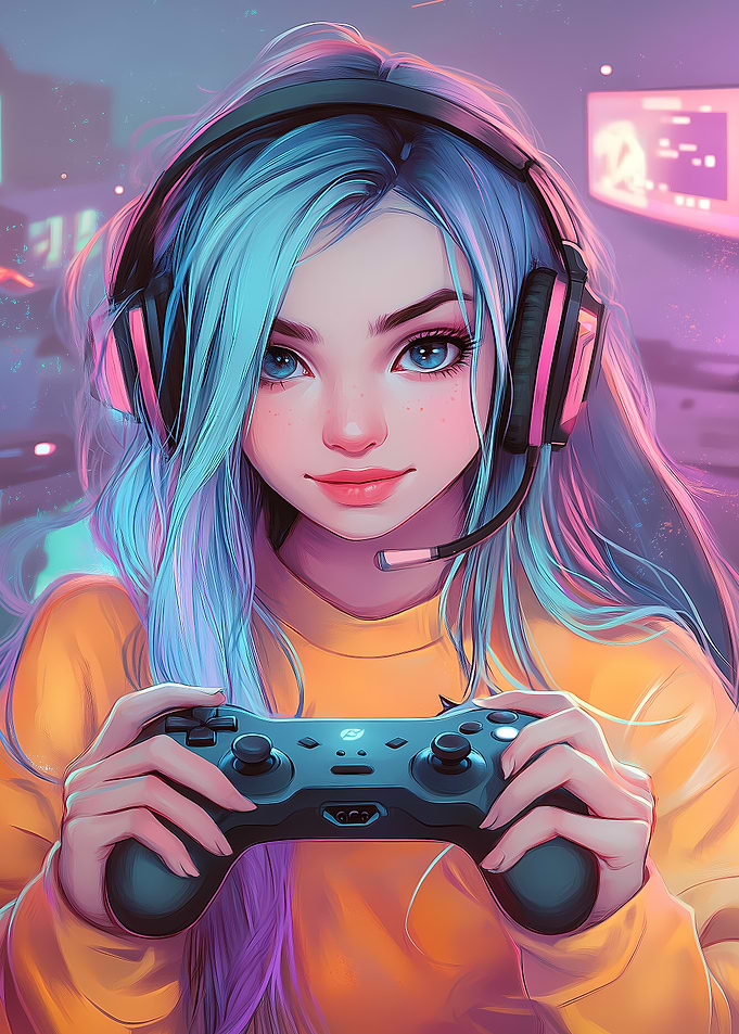 Cute Gamer Girl