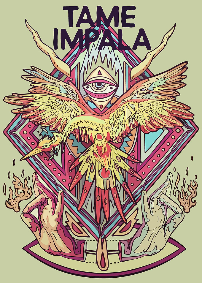 Tame Impala Psychedelic Bird