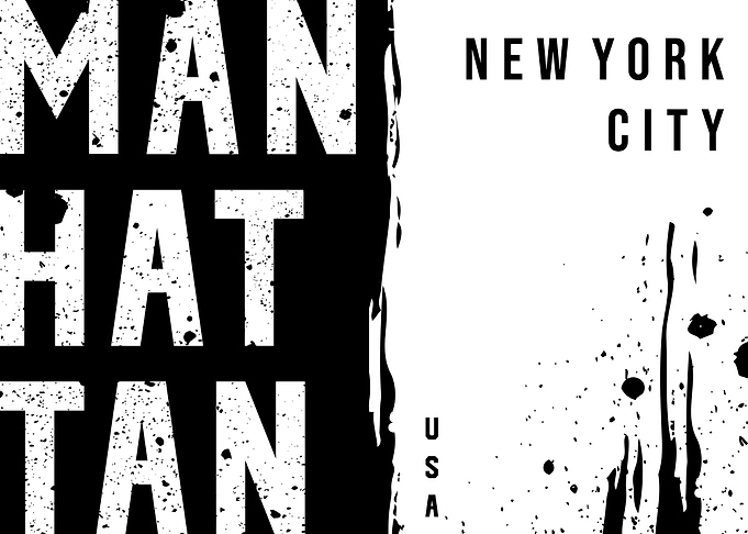 Manhattan NYC Graphic