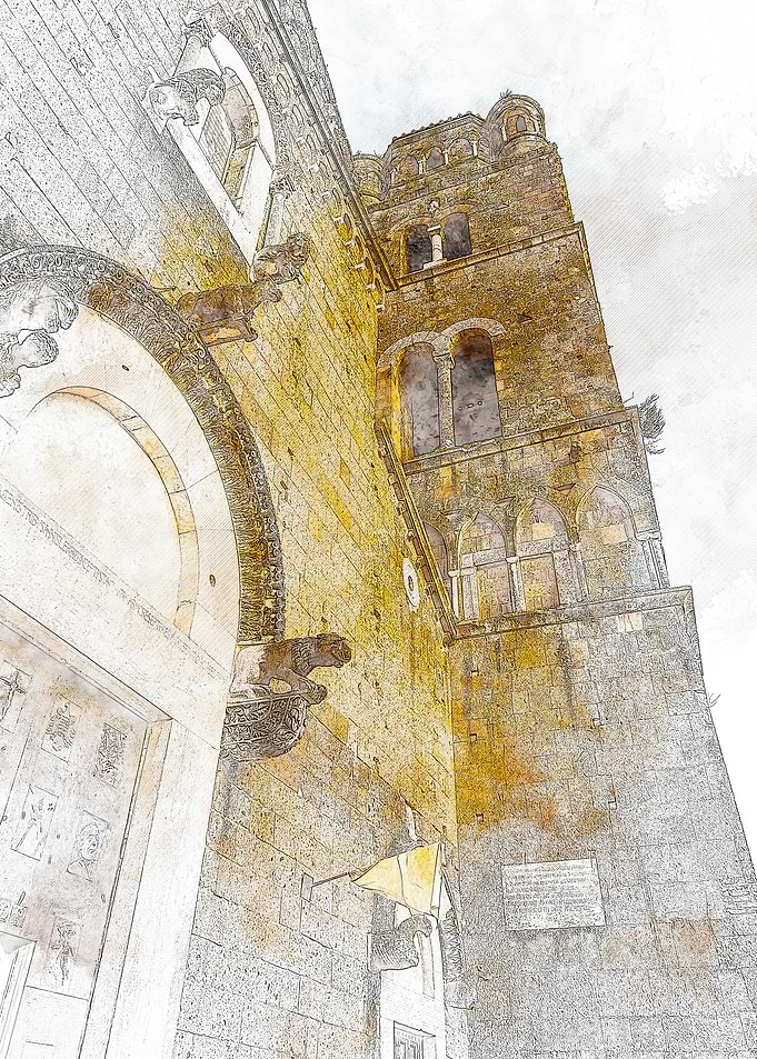 Stone Tower and Archway Caserta Vecchia