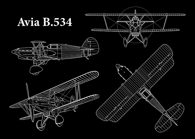Avia Airplane Bluepr