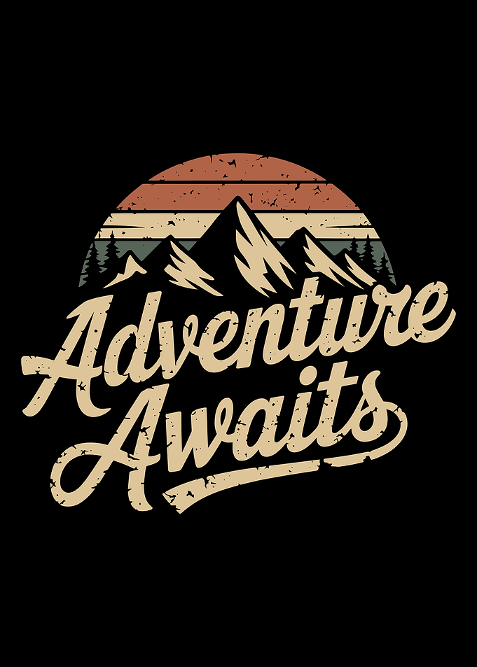Adventure Awaits Mountains Sunset