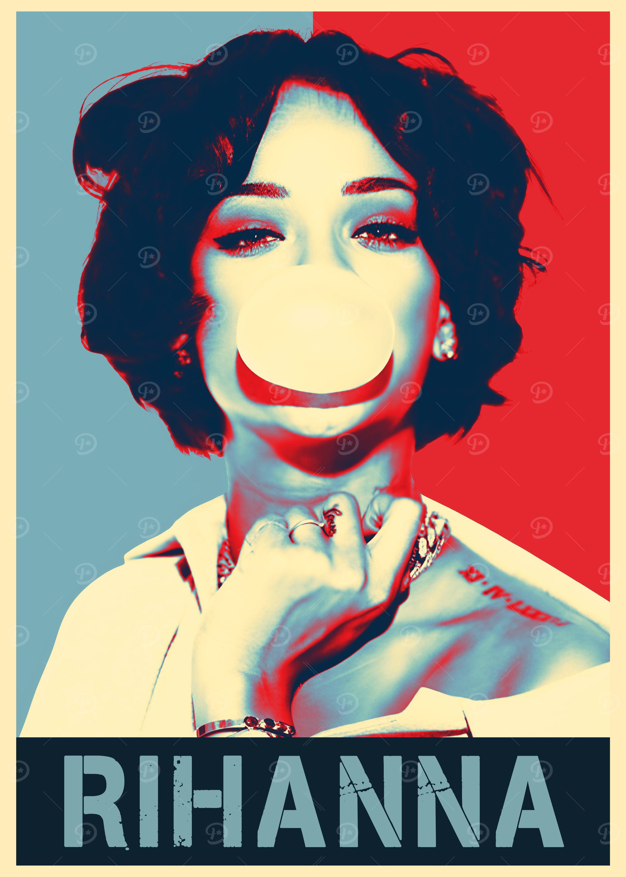 Rihanna Pop Art Poster