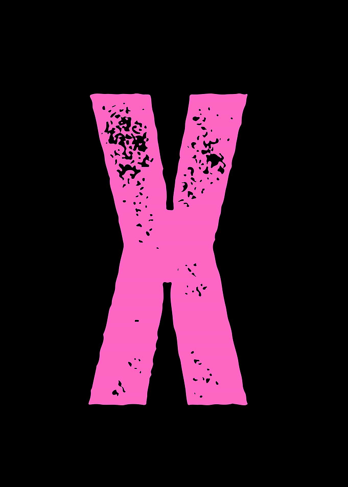 Pink Letter X