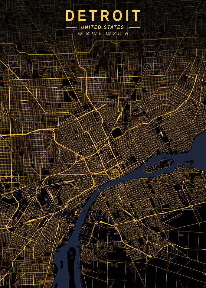 Detroit Golden City Map