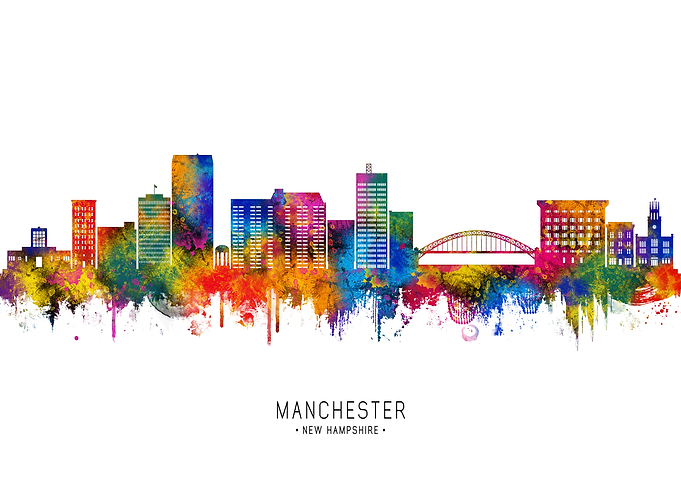 Manchester New Hampshire Skyline